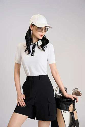 Áo Golf nữ cổ phối 