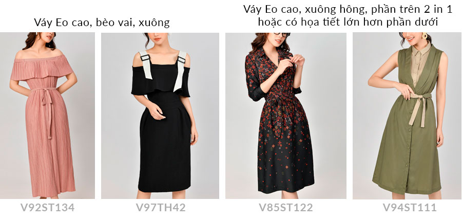 Chọn Váy, Jumpsuit và Set rời cho người có dáng Quả lê