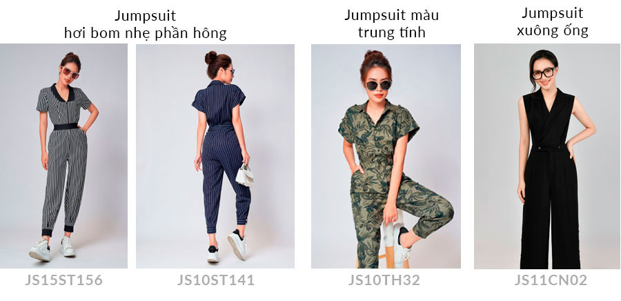 Mẫu JUMPSUIT (đồ bay) cho dáng người Quả lê