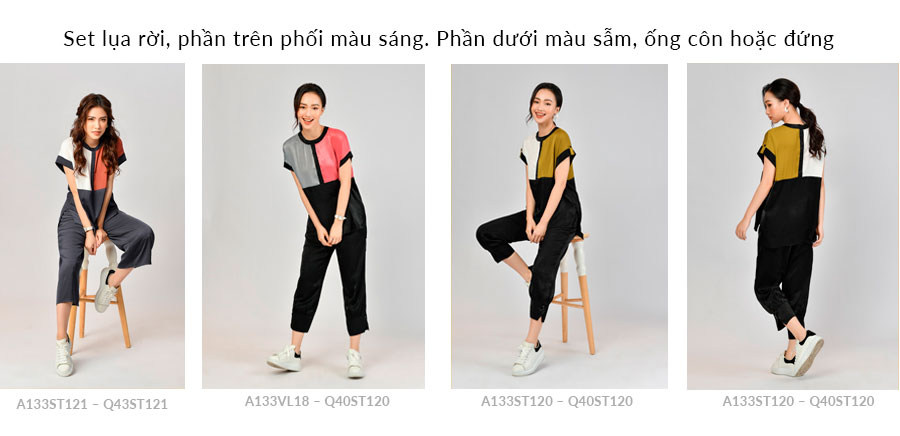 Mẫu Set rời cho dáng người Quả lê