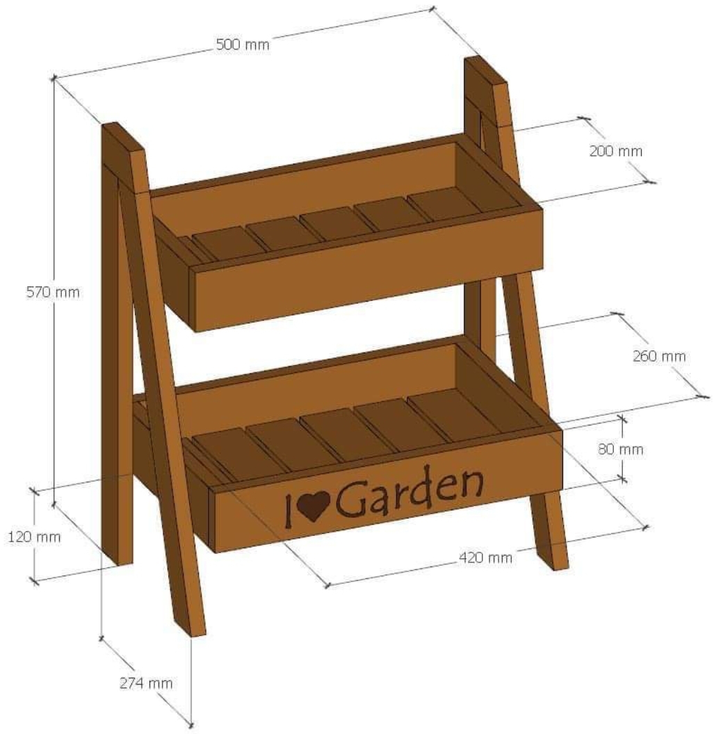 Kệ gỗ 2 tầng