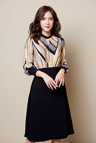 Váy phối màu 