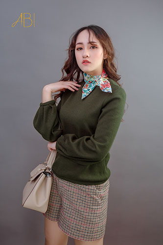 Áo len tay phồng 