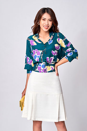 Áo sơ mi cổ Đức bo eo 
