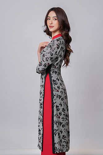 	Áo dài cổ V tay lửng 