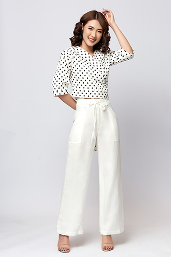 Áo 2 vạt buộc eo