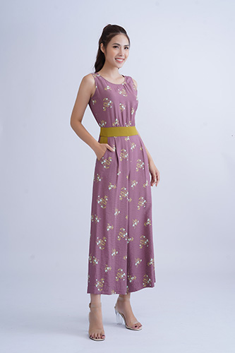 	Jumpsuit lụa phối 