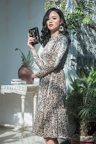 Váy nhung bèo gấu