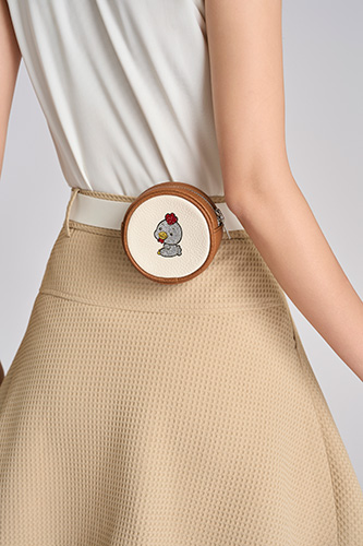 Túi tròn Trắng Nâu (Dậu)